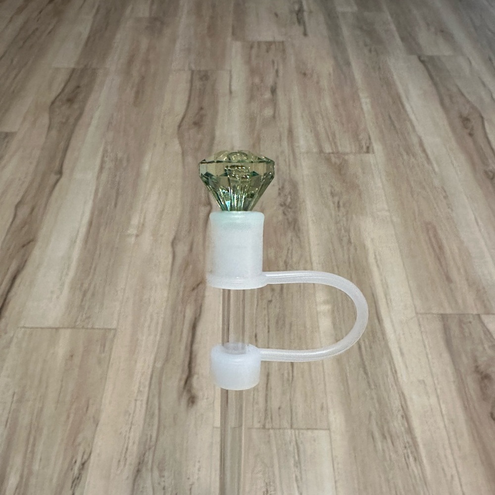 Green Crystal Straw Topper